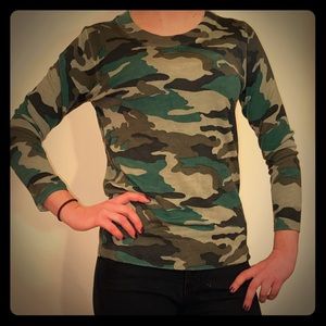 JCrew Camo Sweater